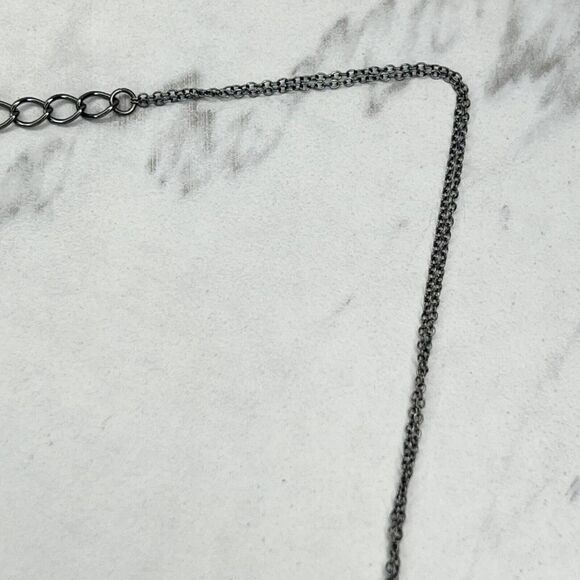 Chico's Double Strand Long Beaded Chain Link Necklace - Picture 4 of 10